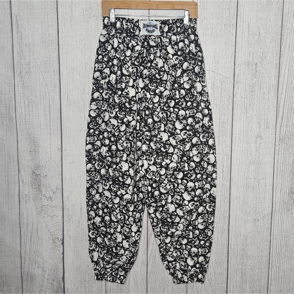 VTG 80s International Baggyz Skull Print  Parachute Pants, Rare Print, Sz Large - Picture 1 of 8